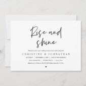 Rise en Shine, feest na bruiloft Kaart (Voorkant)