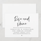 Rise en Shine, feest na bruiloft Kaart (Voorkant / Achterkant)