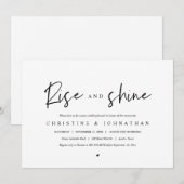 Rise en Shine, feest na bruiloft Kaart (Voorkant / Achterkant)