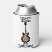 Rise en shine. Het is gitaartijd.  bruin Blikjeskoeler (Blikje Voorkant)