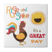 Rise en Shine Rooster Tegeltje (Voorkant)