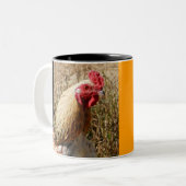 Rise en Shine Rooster Tweekleurige Koffiemok (Voorkant links)