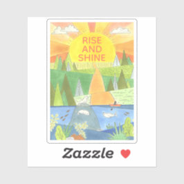 Rise- en shinzeehonden en Kayaker in de Sunrise Sticker