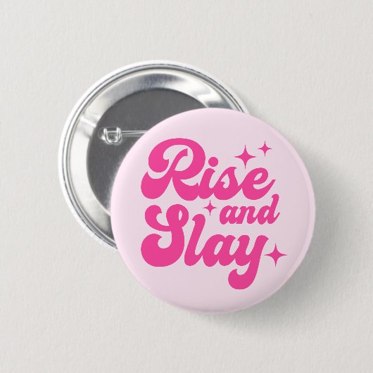 Rise en Slay Button Roze (Voorkant /achterkant)