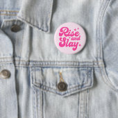 Rise en Slay Button Roze (In situ)