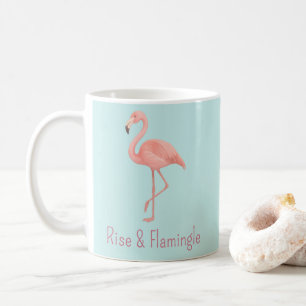 Rise & Flamingle Pink Flamingo – Lichtblauw Koffiemok