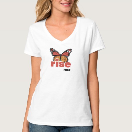 Rise Free Butterfly Women’s T-Shirt  (Voorkant)