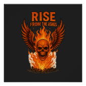 Rise From The Ashes – Flaming Skull with Fiery Perfect Poster (Voorkant)