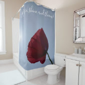 Rise, glans, bloei, rode klaproos douchegordijn (In situ)