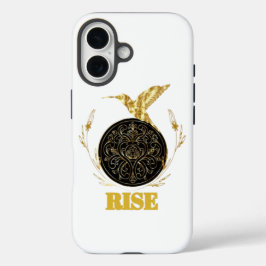 RISE Gouden Phoenix Motiverende iPhone 16 Hoes - B