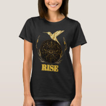 RISE Gouden Phoenix T-shirt voor vrouwenemancipati
