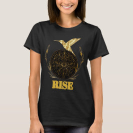 RISE Gouden Phoenix T-shirt voor vrouwenemancipati