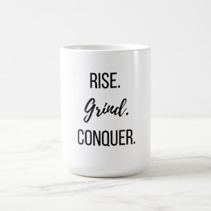 Rise Grind Conquer Motivatie Koffiemok