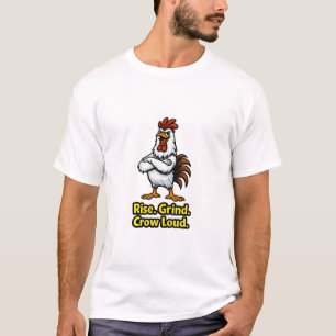 Rise Grind Crow Hardop Kraai – Inspirerend Grappig T-shirt
