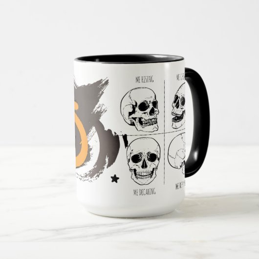 Rise Grind Decay Repeat - Grappige schedel Hallowe Mok (Voorkant rechts)