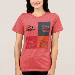 "Rise & Grind – Motivatie Inspirerend quote T Tri-Blend Shirt