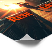 Rise & Grind - Motivatie Poster (Hoek)