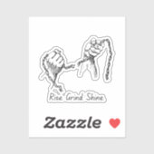 Rise Grind Shine – Sticker van de drukte (Vel)