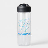 Rise & Grind Waterfles – Blijf gehydrateerd (Voorkant)