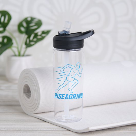 Rise & Grind Waterfles – Blijf gehydrateerd (Yoga (Gedraaid) )