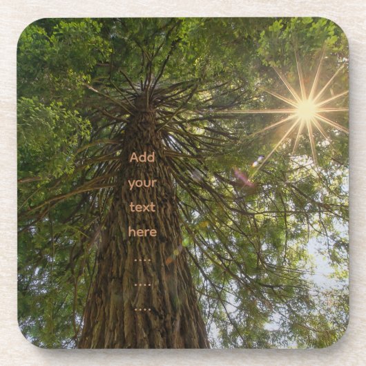 RISE Inspirerend foto van een boom op de hemel Bier Onderzetter (Voorkant)