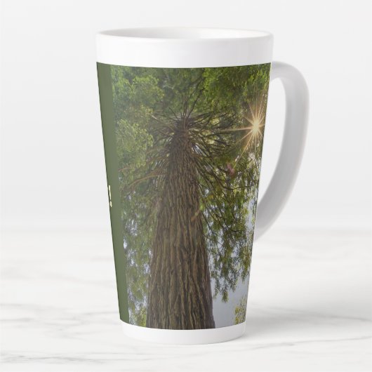RISE Inspirerend Foto van een Sequoia Tree Latte Mok (Rechterhoek)