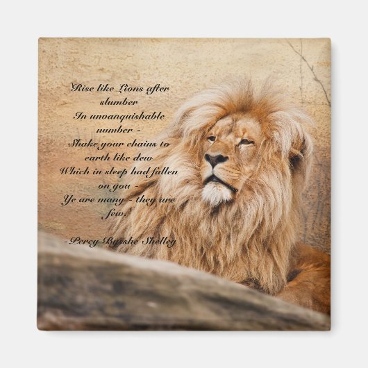 "Rise like Lions" Magneet (Voorkant)
