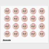 Rise Love Simple Modern Script 2 Foto Sneeuwbollen Ronde Sticker (Vel)