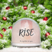 Rise Love Simple Modern Script 2 Photo Snow Globes Sneeuwbol (Kerstmis)