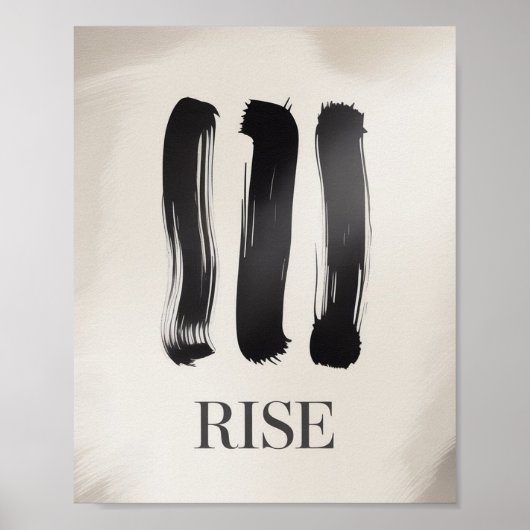 Rise – Minimalist Inspirational Poster for Mental  (Voorkant)