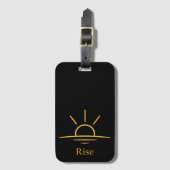 Rise — Minimalist Sunrise Bagagelabel (Voorkant (verticaal))