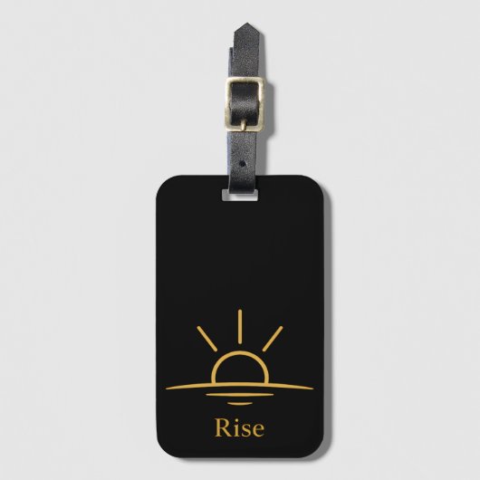 Rise — Minimalist Sunrise Bagagelabel (Voorkant (verticaal))