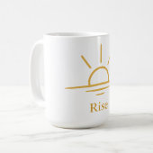 Rise — Minimalist Sunrise Koffiemok (Voorkant links)