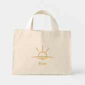 Rise — Minimalist Sunrise Mini Tote Bag (Voorkant)