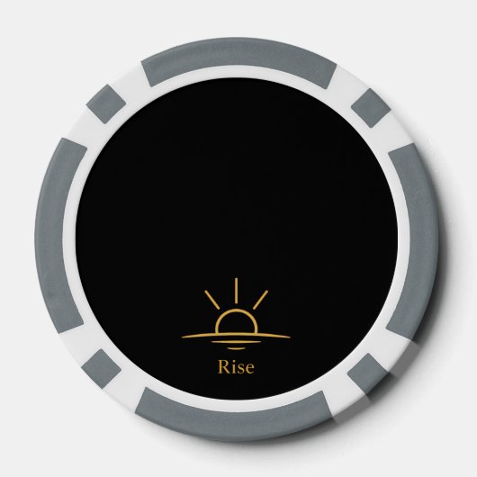 Rise — Minimalist Sunrise Poker Chips (Achterkant)