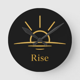 Rise — Minimalist Sunrise Ronde Klok
