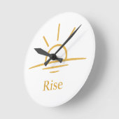 Rise — Minimalist Sunrise Ronde Klok (Hoek)