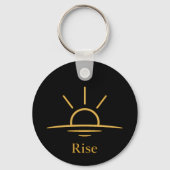 Rise — Minimalist Sunrise Sleutelhanger (Voorkant)