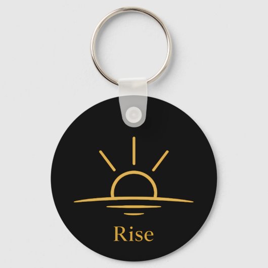 Rise — Minimalist Sunrise Sleutelhanger (Voorkant)