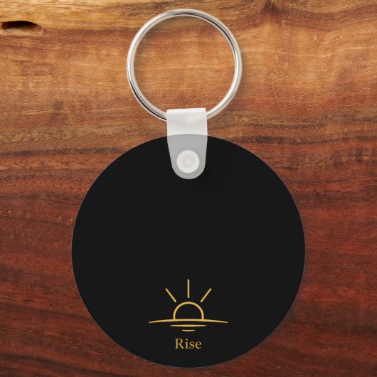 Rise — Minimalist Sunrise Sleutelhanger (Achterkant)