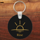 Rise — Minimalist Sunrise Sleutelhanger (Voorkant)