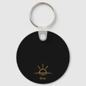 Rise — Minimalist Sunrise Sleutelhanger (Achterkant)