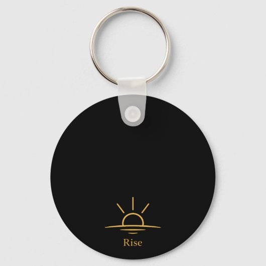 Rise — Minimalist Sunrise Sleutelhanger (Achterkant)