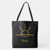 Rise — Minimalist Sunrise Tote Bag (Voorkant)