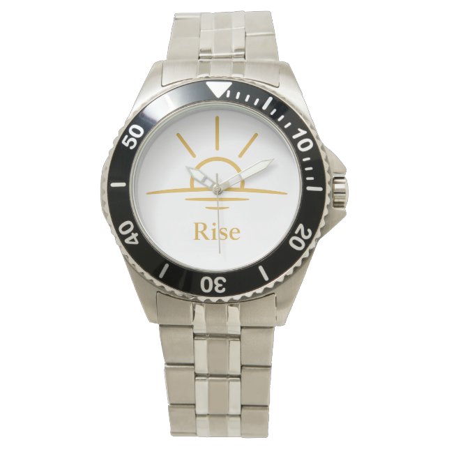 Rise — Minimalistische zonsopgang Horloge (Voorkant)