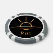 Rise — Minimalistische zonsopgang Poker Chips (Enkel)