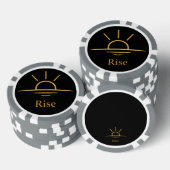 Rise — Minimalistische zonsopgang Poker Chips (Opstapeling)