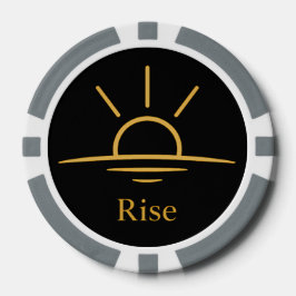 Rise — Minimalistische zonsopgang Poker Chips