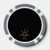 Rise — Minimalistische zonsopgang Poker Chips (Achterkant)