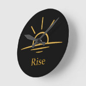 Rise — Minimalistische zonsopgang Ronde Klok (Hoek)